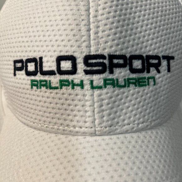 NWOT Polo Sport Ralph Lauren White w Logo Adult Cap Hat SZ Med/Lrg - RARE! - Picture 2 of 9
